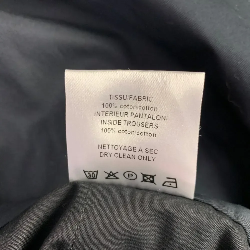 LANVIN Size 36 Navy Cotton Flat Front Shorts